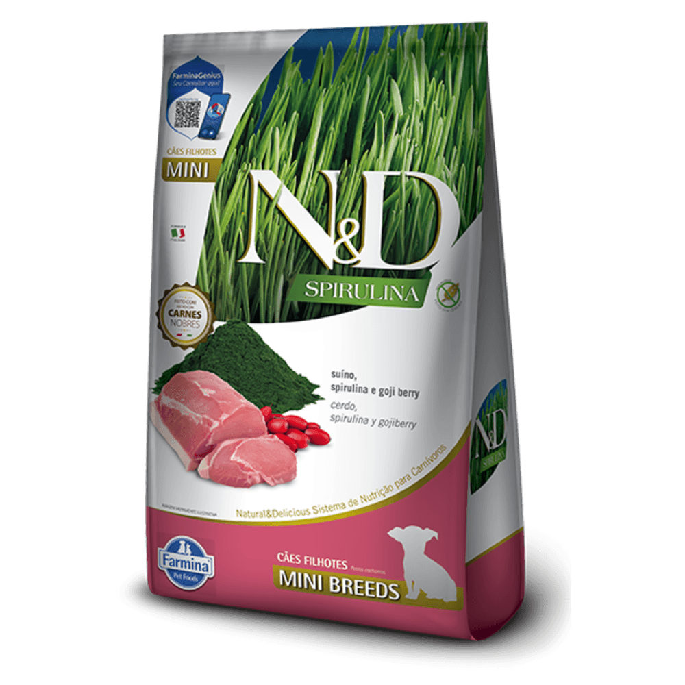 Alimento N&D Spirulina Can Suino Pup Mini 2 kg