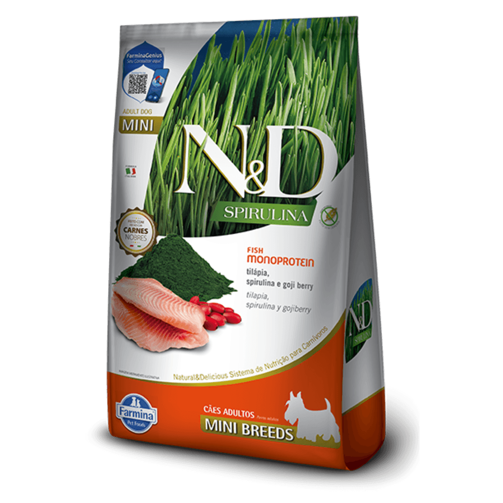 Alimento N&D Spirulina Can Tilapia Adt Mini 2 kg