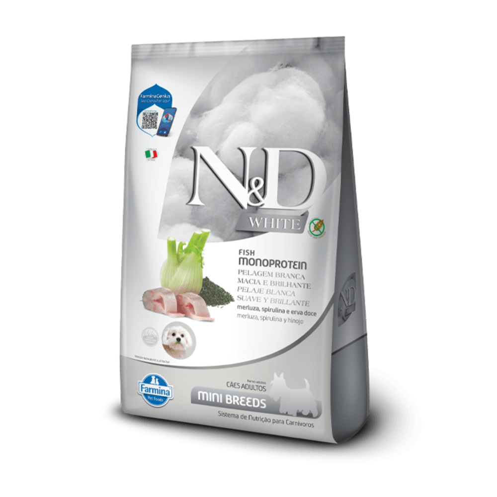 Alimento N&D White Can Merluza Adt Mini 2 kg