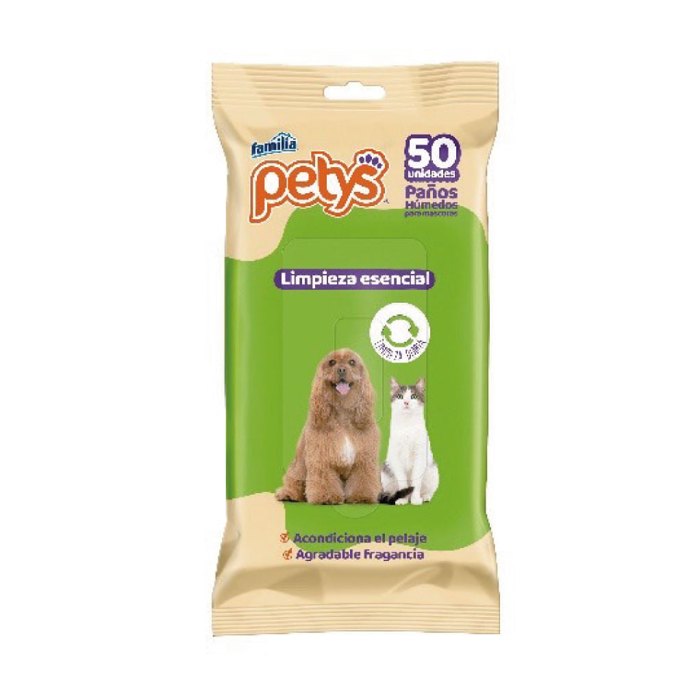 Petys Paños Húmedos Limpieza Esencial 50 u