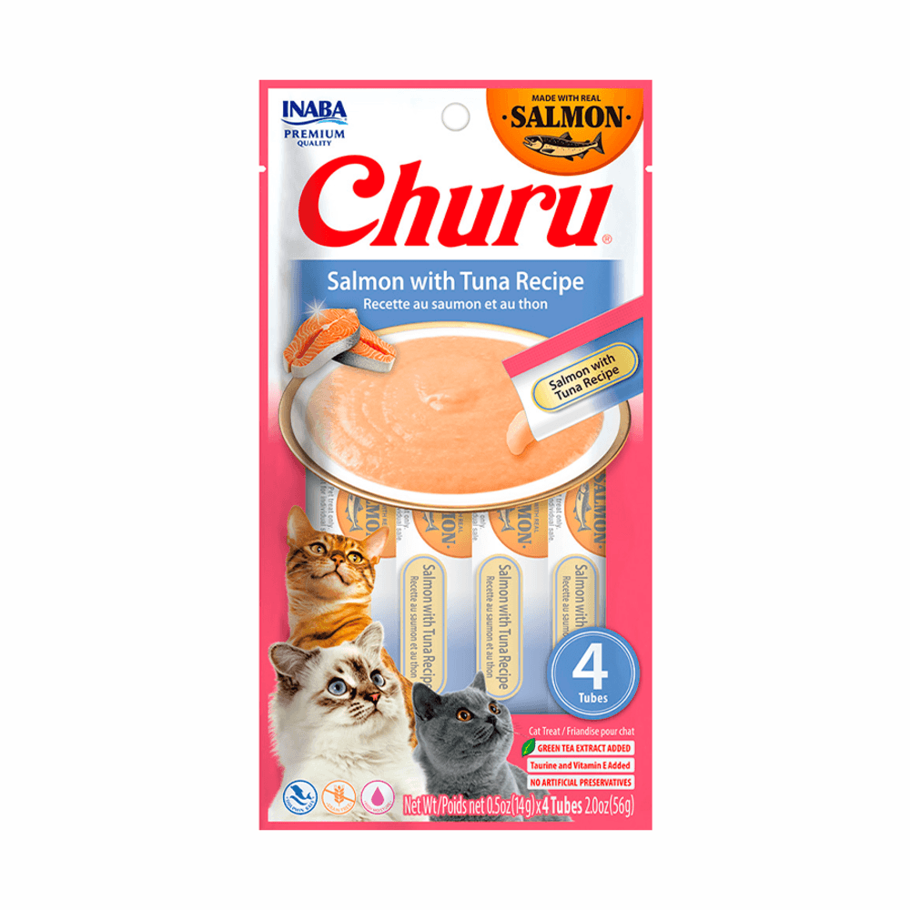 Snack Churu Salmón y Atún para Gato 4 x 14 g
