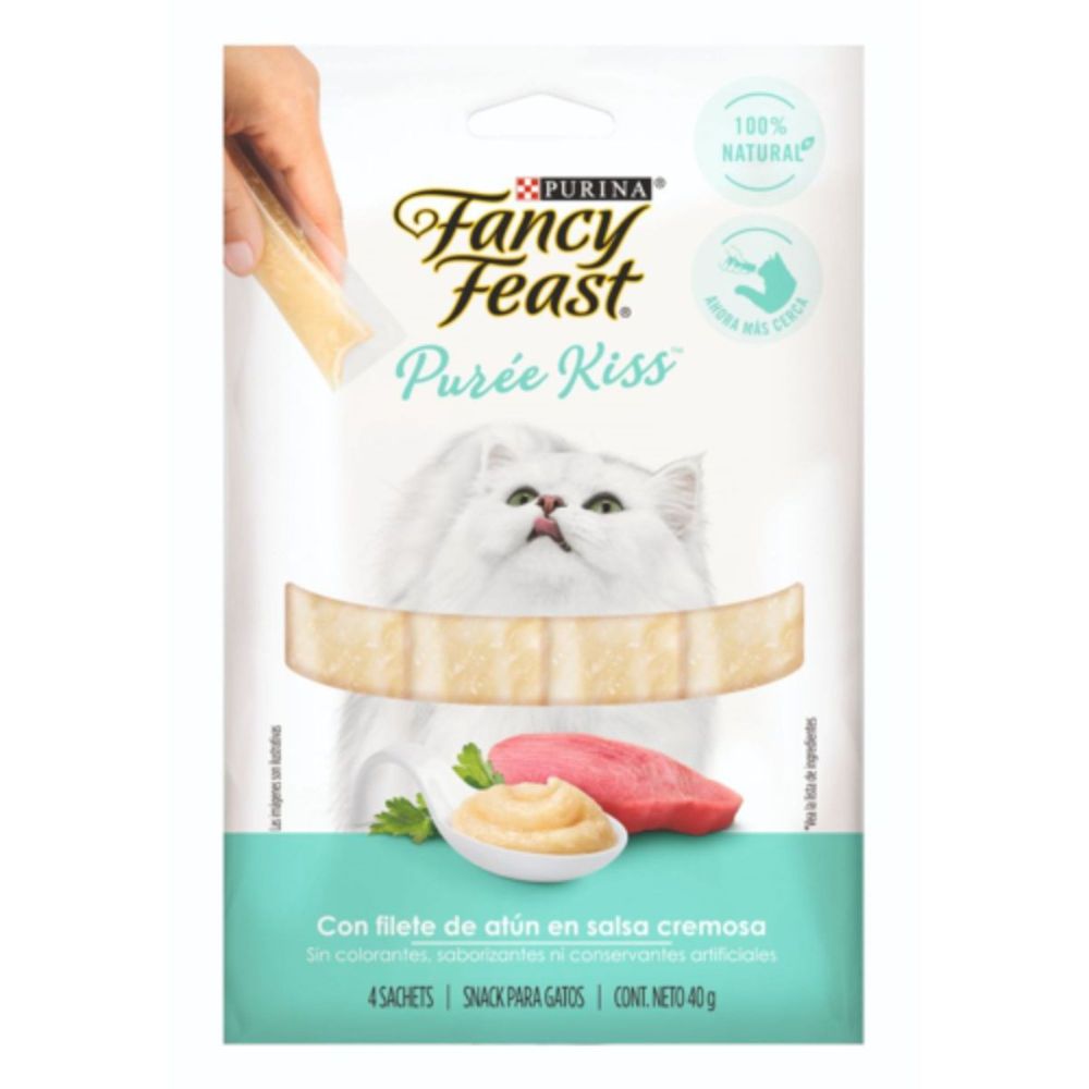 Alimento Húmedo Gato Fancy Feast Pouch Kiss Atún 40 g