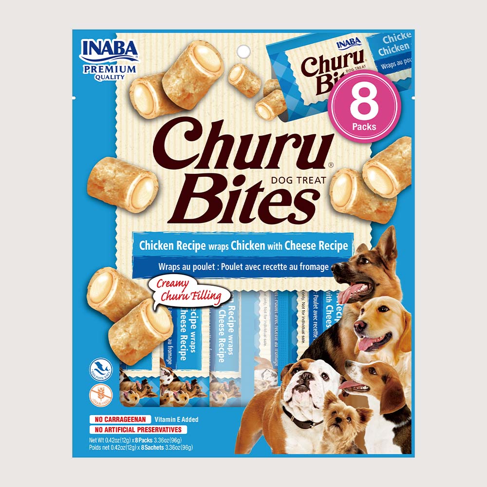 Snack Cremoso Para Perro Inaba Churu Bites Pollo Wraps Con Queso 96 g
