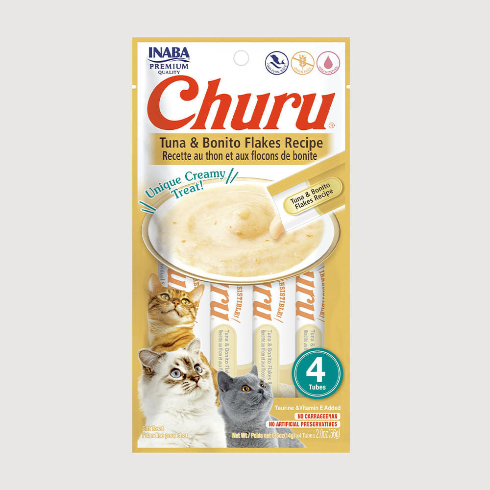 Snack Cremoso Para Gato Inaba Churu Hojuelas Atún 56 g