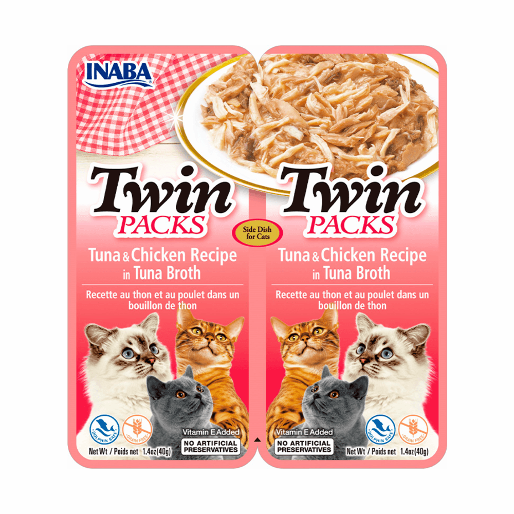 Snack Twin Pack Atún y Pollo para Gato Inaba 2 x 40 g
