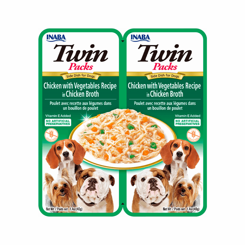 Snack Twin Pack Pollo y Vegetales para Perro Inaba 2 x 40 g