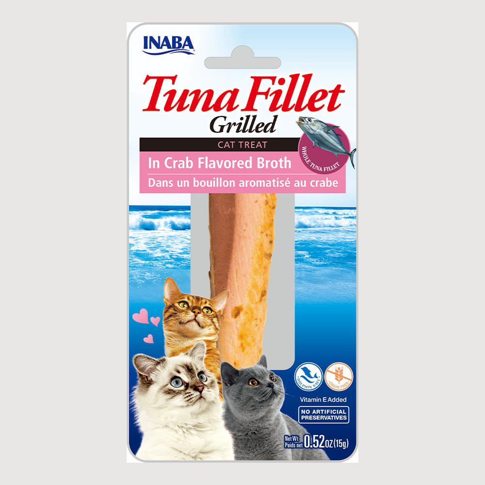 Snack Para Gato Inaba Filete De Atún En Caldo De Cangrejo 15 g