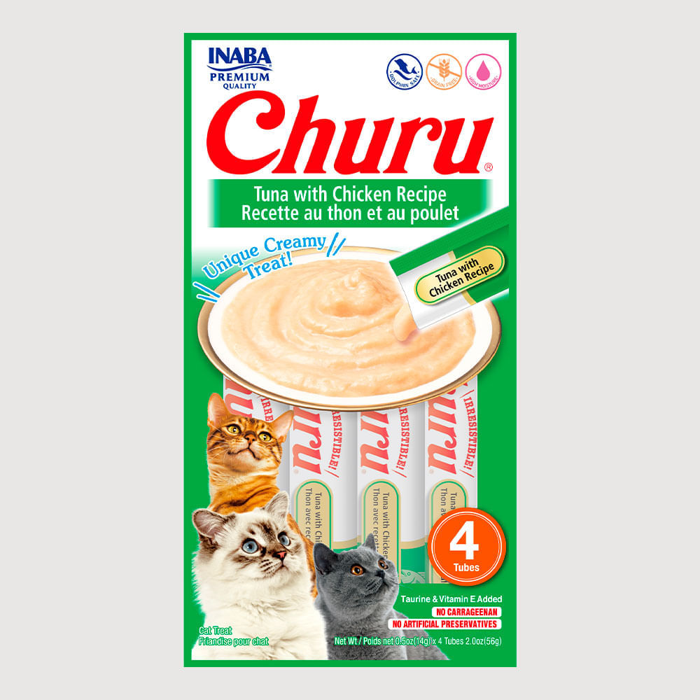 Snack Para Gato Cremoso Inaba Churu Atún Y Pollo 14 g
