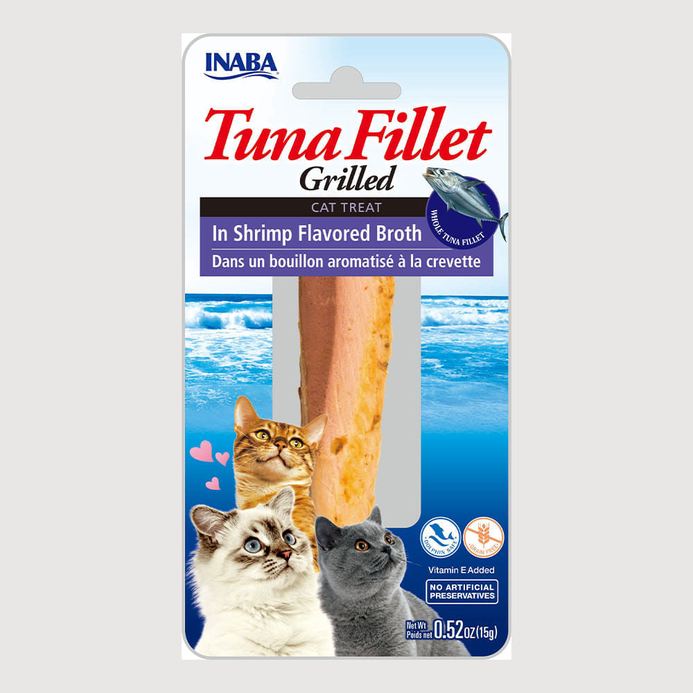 Snack Para Gato Inaba Filete De Atún En Caldo De Camarón 15 g