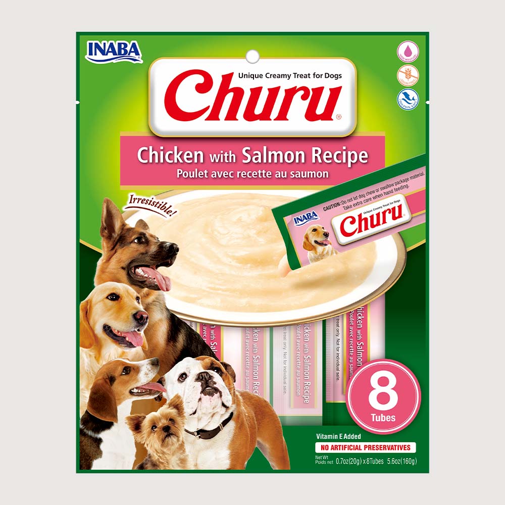 Snack Para Perro Churu Pollo - Salmón 160 g - 8 u