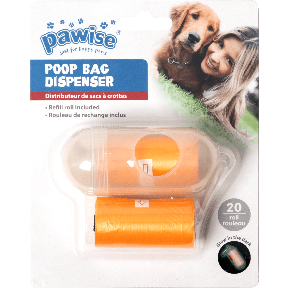 Dispensador de Bolsas Para Perro Pawise Naranja Único