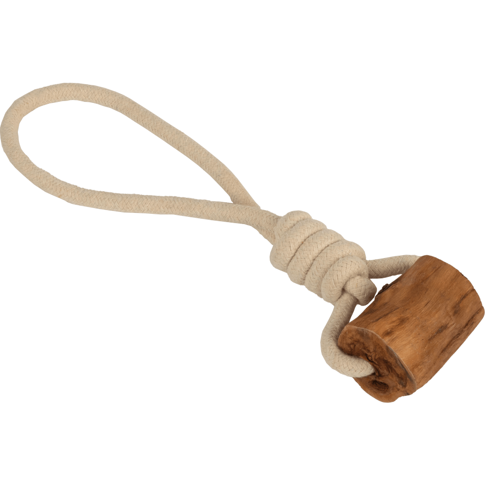 Juguete mordedor de madera natural para perro Pawise 24 x 11 x 7 cm