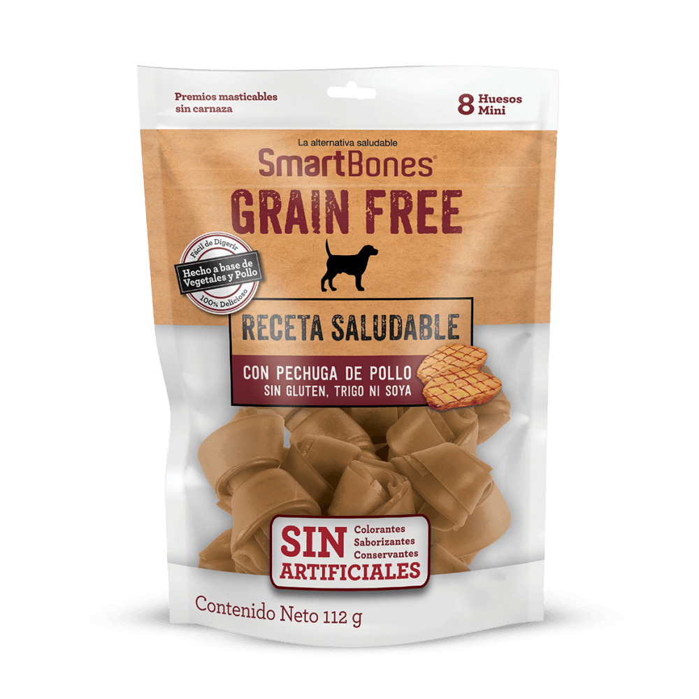 Snack Grain Free Mini para perro Smartbones 8 u