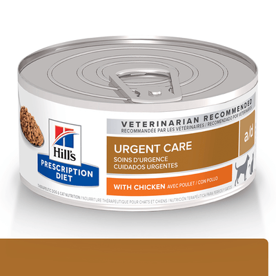 Alimento húmedo para perro y gato Hills Prescription Diet a/d recuperación con pollo 5,5 oz