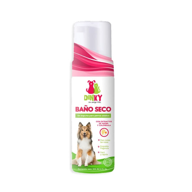 Baño Espuma Seco Dinky Perros Adultos Único