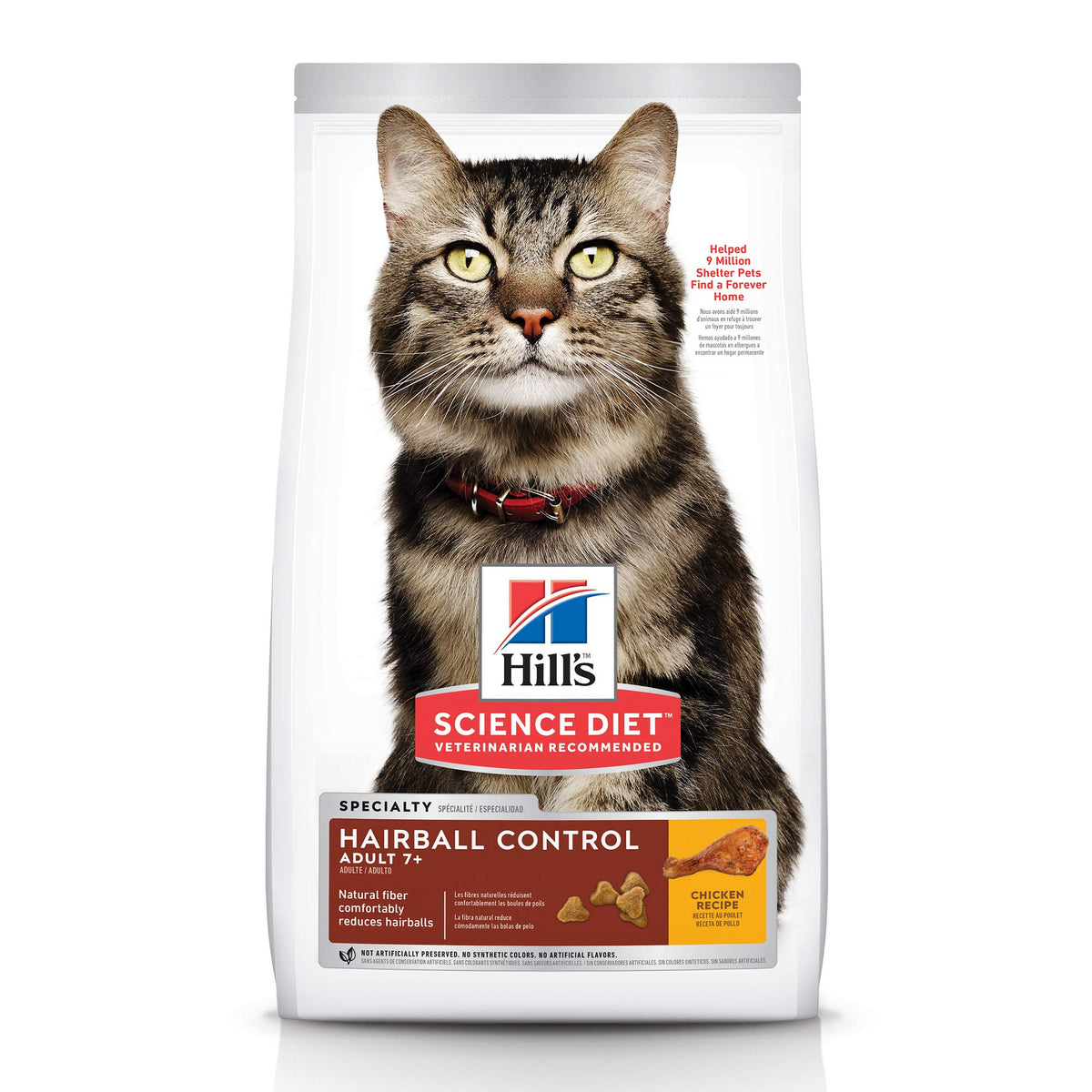 Alimento seco para gato Hills Mature Hairball Control 3,5 lb