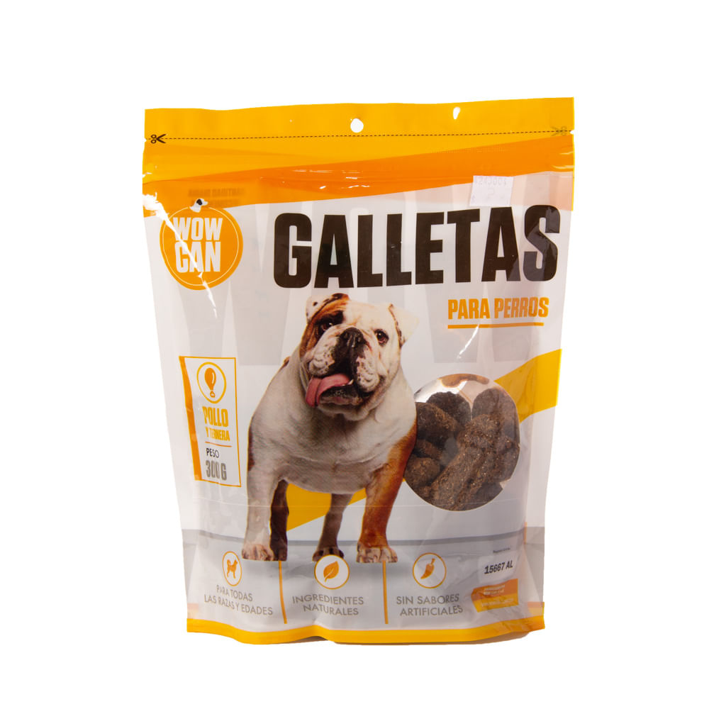 Snack Para Perro Wow Can Galletas Pollo Y Ternera 300 g