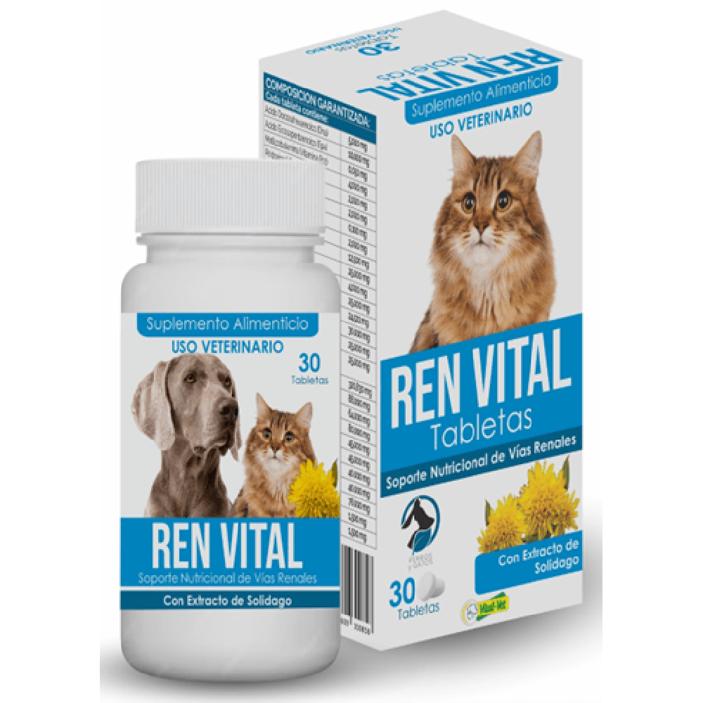 Suplemento renal para mascotas Vital Vet 30 Tab.