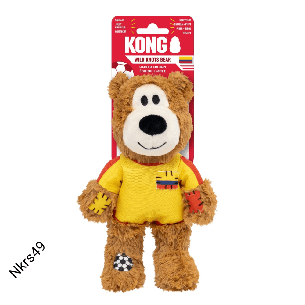 Peluche Oso Mundialista Colombia para Perro Kong Único