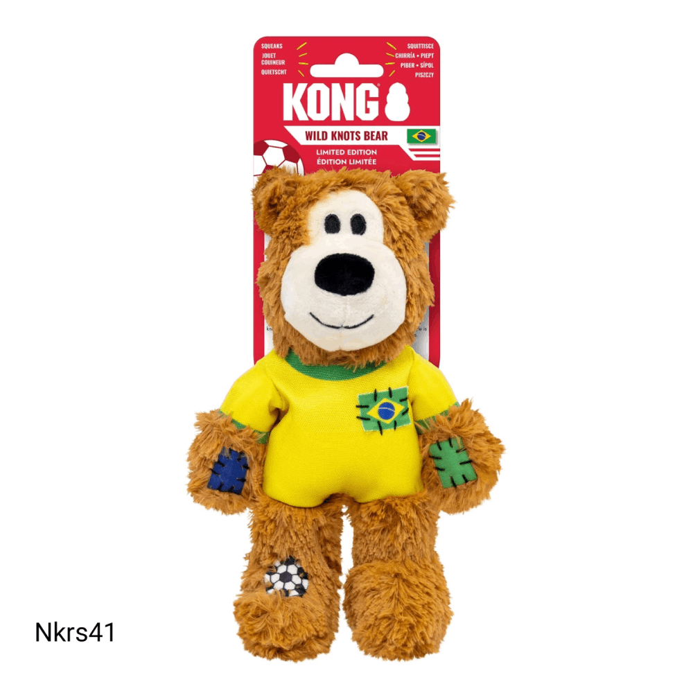 Peluche Oso Mundialista Brasil para Perro Kong Único