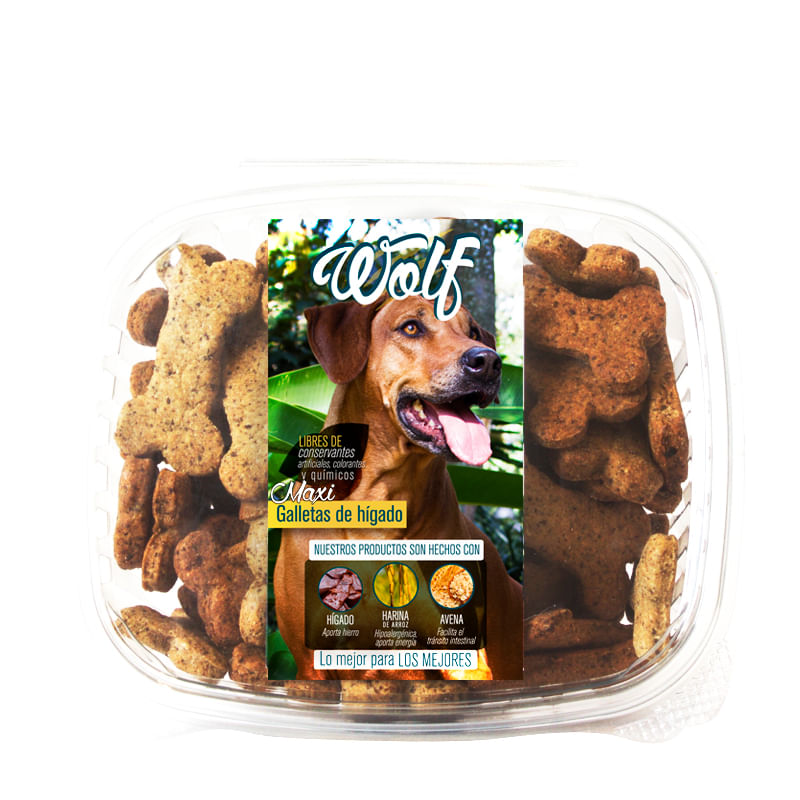 Snack Para Perro Maxigalleta De Hígado Wolf 500 g