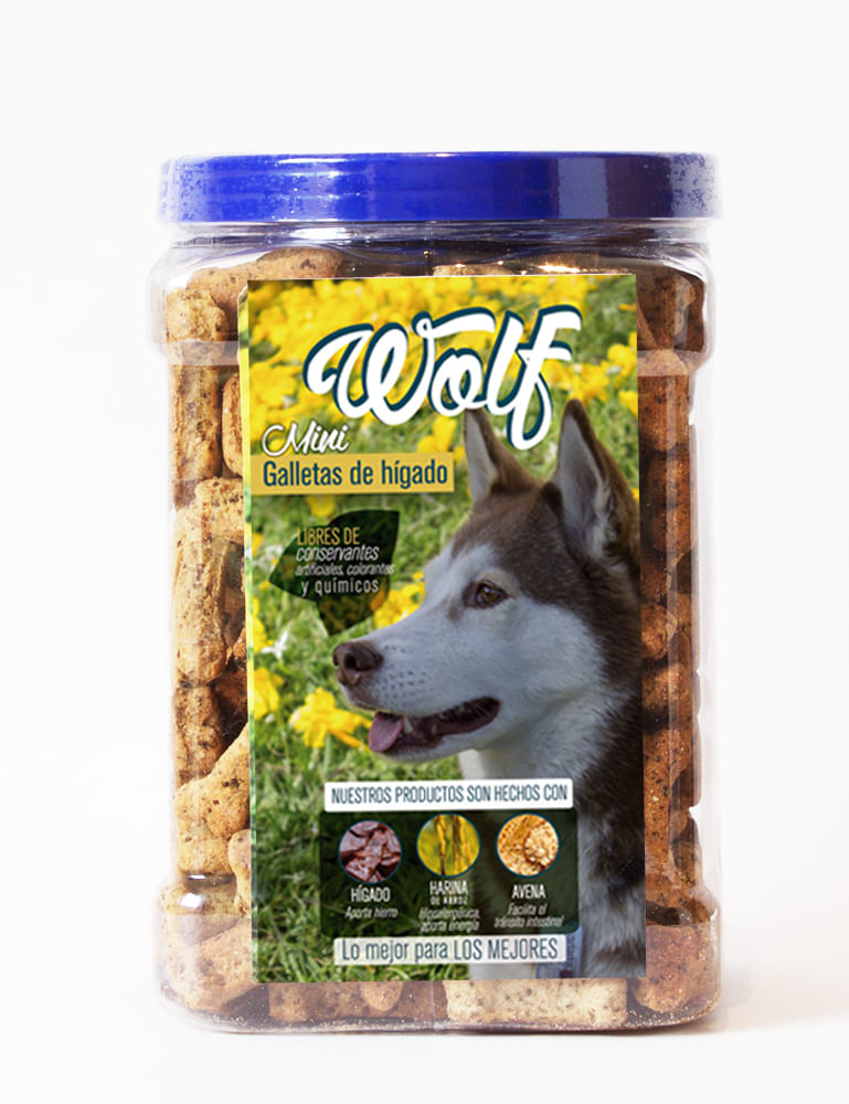 Snack Para Perro Minigalleta De Hígado Wolf 1000 g