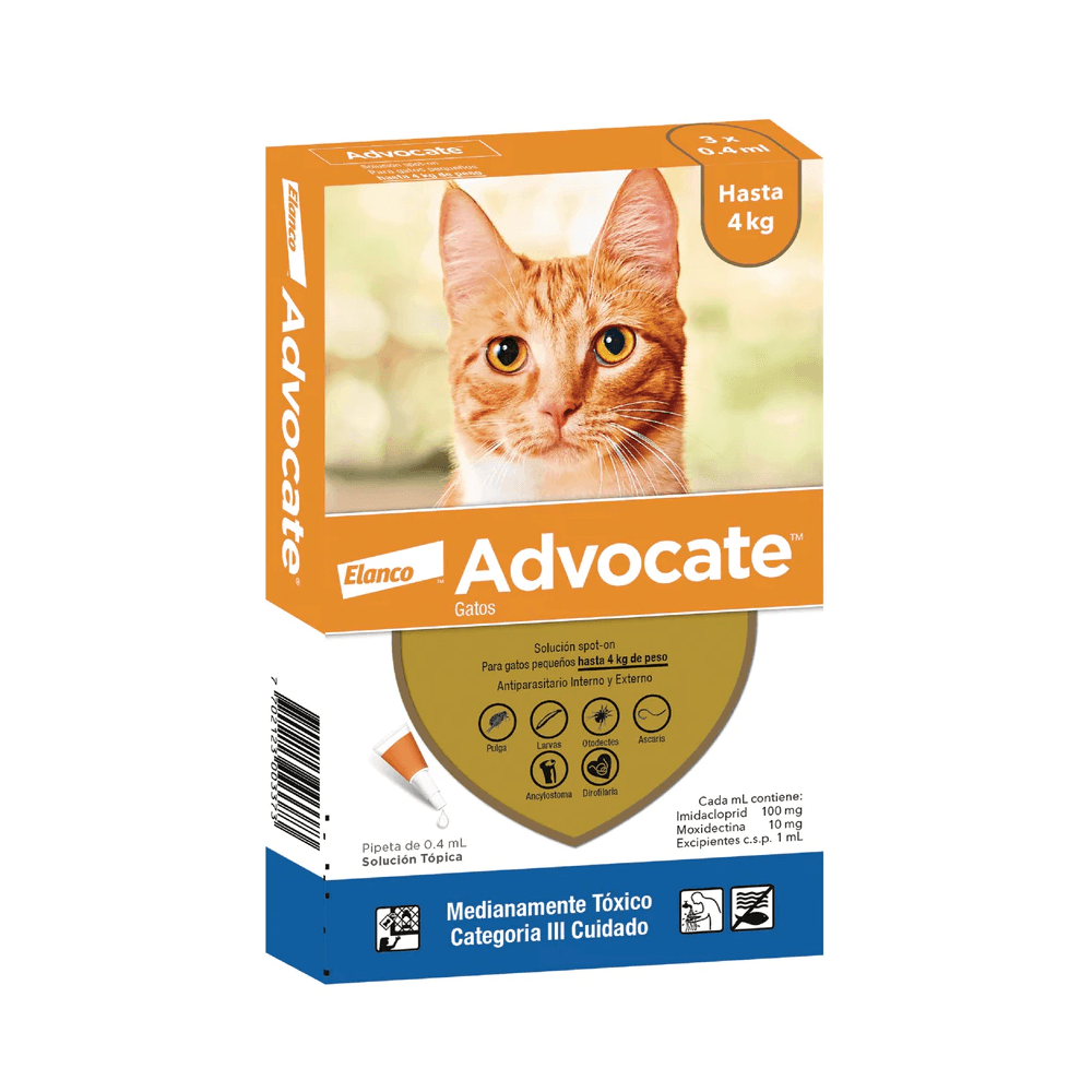 Antiparasitario Advocate Gatos 4 kg