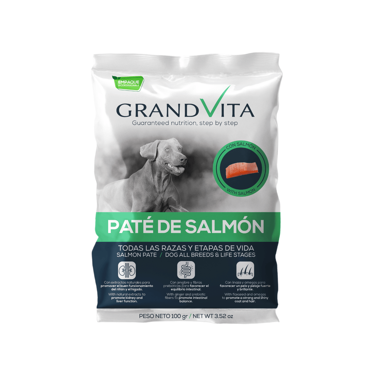 Comida Húmeda para perro Grand Vita Paté Salmón