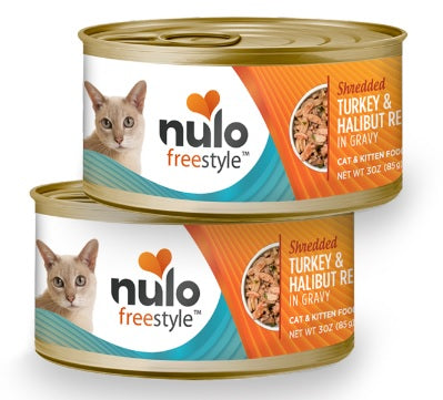 Nulo Cat FreeStyle Grain Free Shredded Tirillas Turkey & Halibut Lata