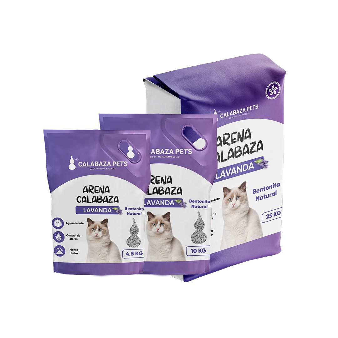 PR13 Calabaza Pets Arena para Gatos Lavanda