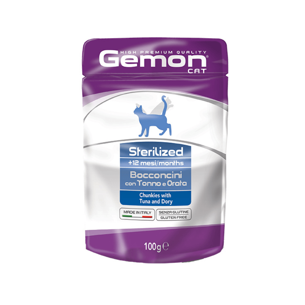 Alimento Húmedo Para Gato Gemon Pouch Sterilized Tuna And Dory 100 g