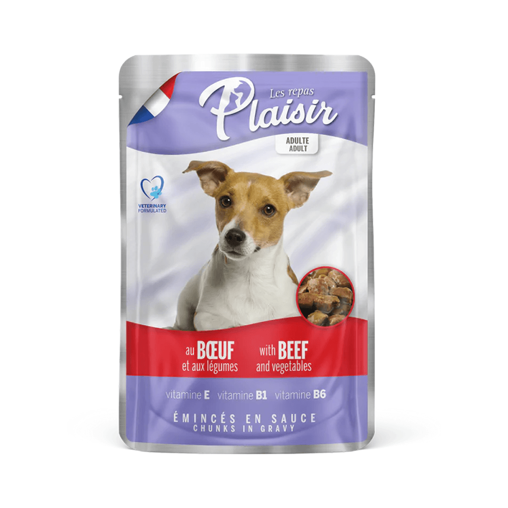 Alimento Húmedo Perro Plaisir Trozos De Res Con Verduras En Salsa 100 g