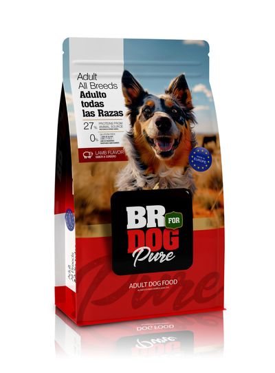 Br for Dog Pure Comida Perro Adultos Todas Razas Cordero