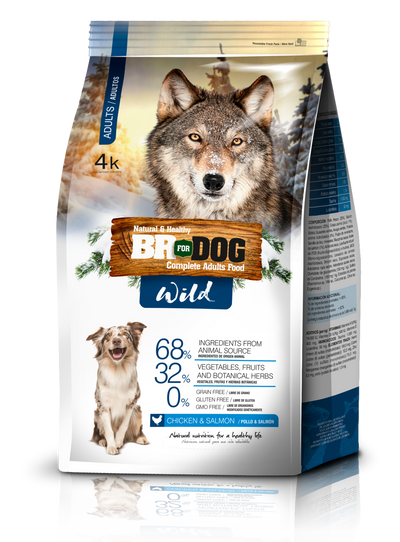 Br for Dog Wild Salmón Pollo Perros Adultos