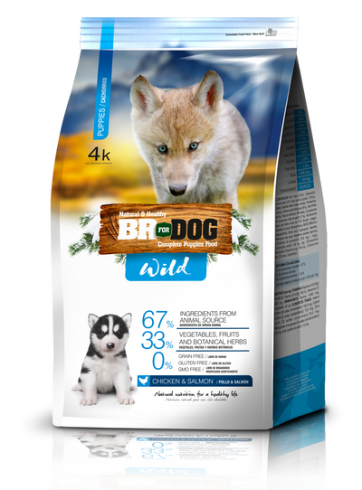 Br for Dog Wild Salmón Pollo Cachorros