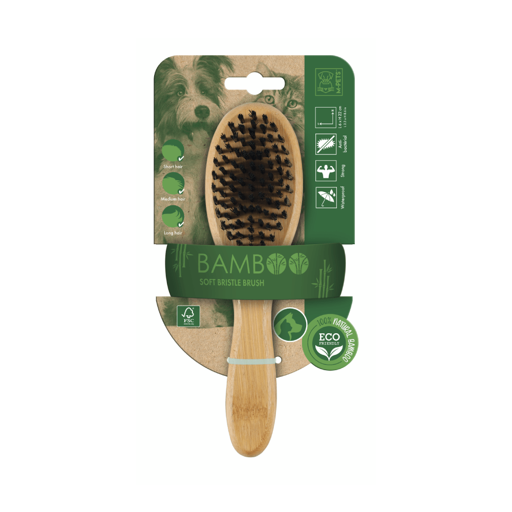 Cepillo Para Mascotas M-PETS Soft Bambú Único