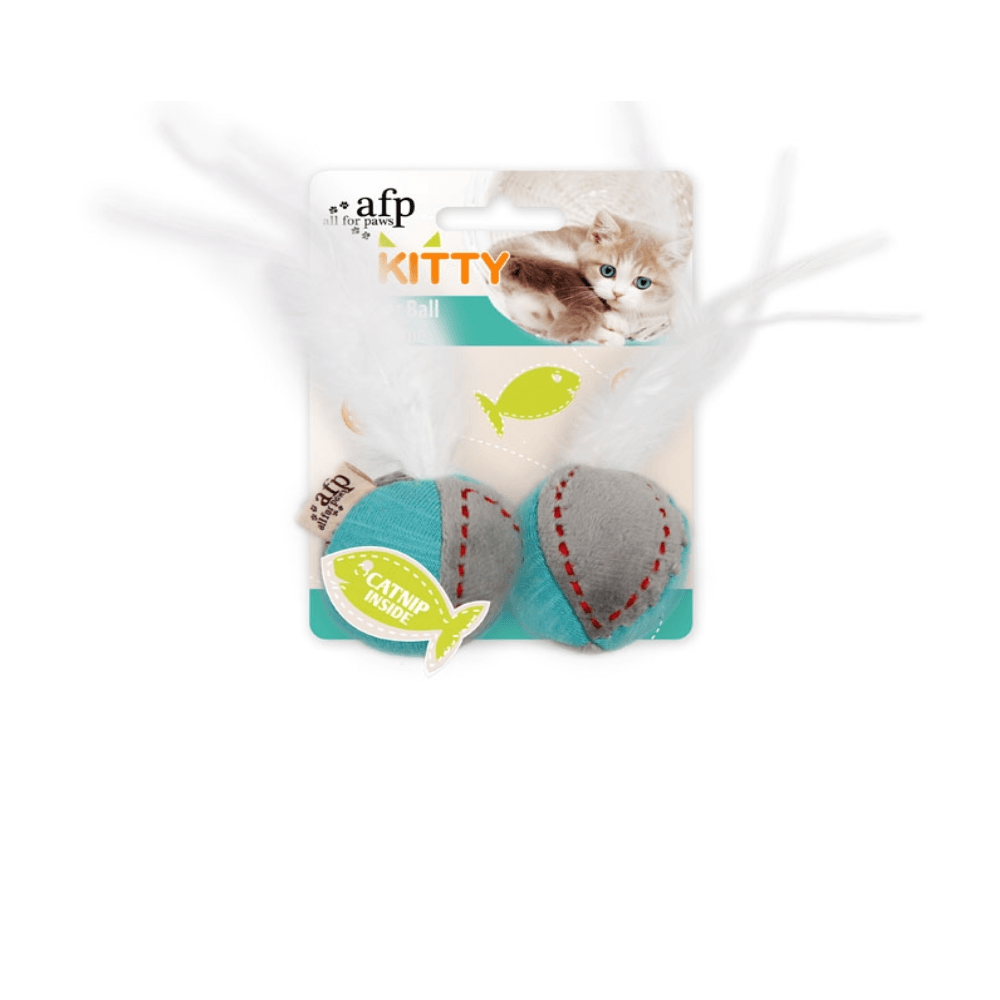 Juguete Paea Gato Afp Kitty Feather Ball Turquoise 4,5 x 5 x 16 cm