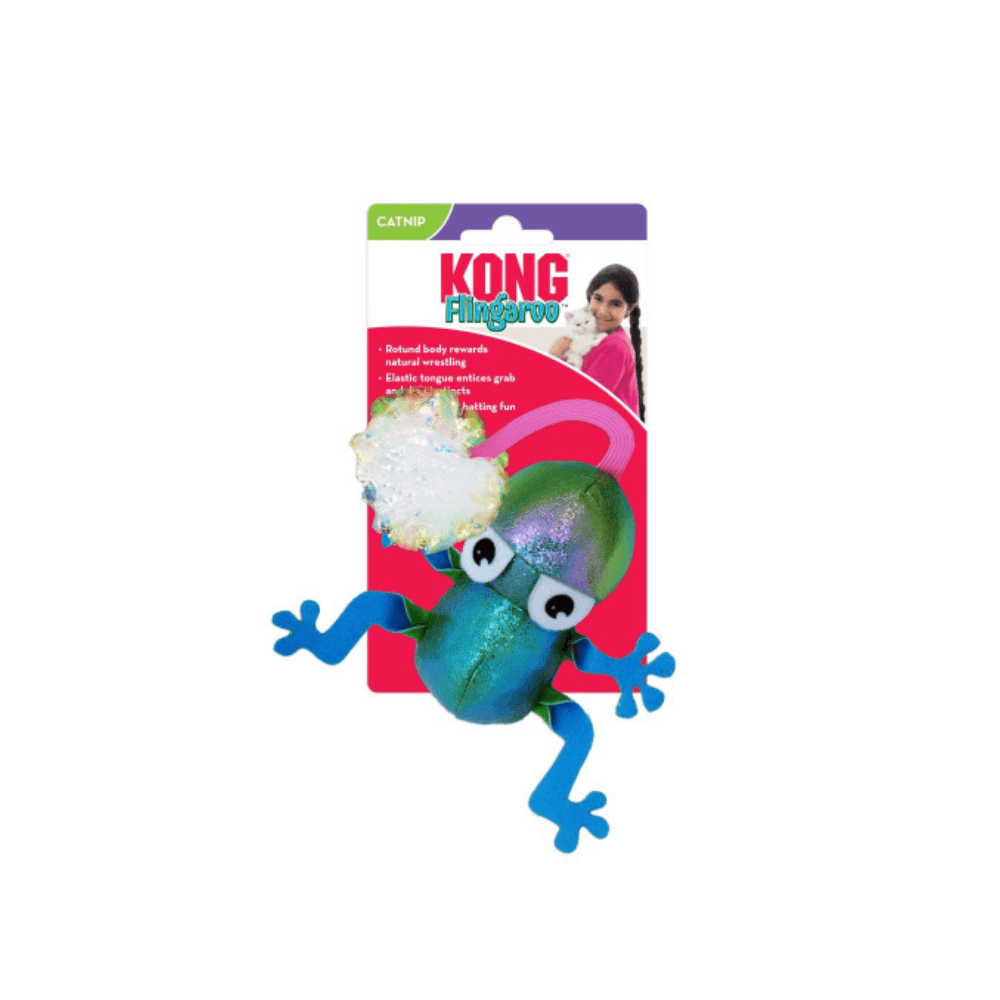 Juguete Para Gato Kong Flingaroo Frog Único