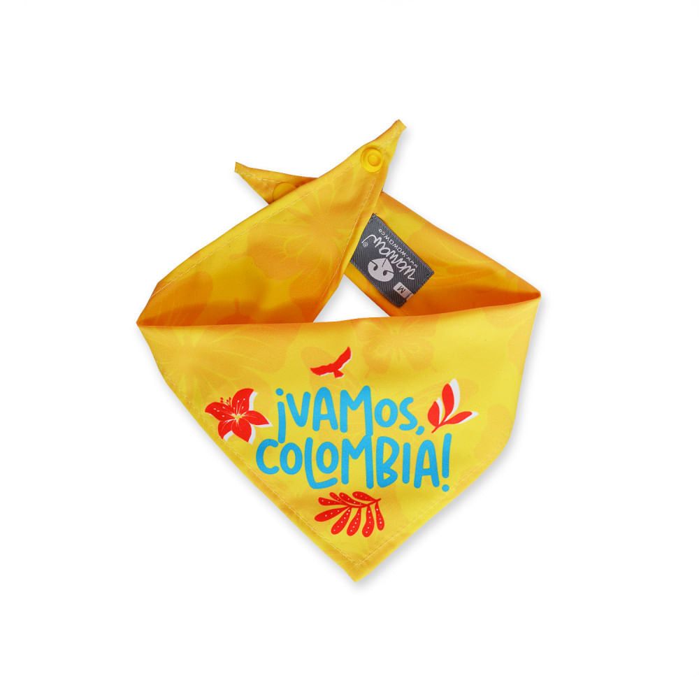 Pañoleta Vamos Colombia Amarilla para Mascotas WAWAW XL