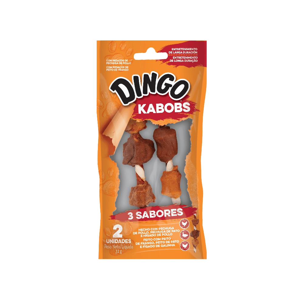 Snack Para Perro Dingo Kabobs 3 Sabores 2 u
