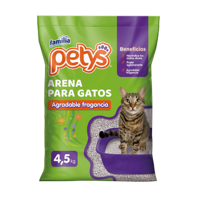 Arena Sanitaria Para Gato Petys Aglomerante 4,5 kg