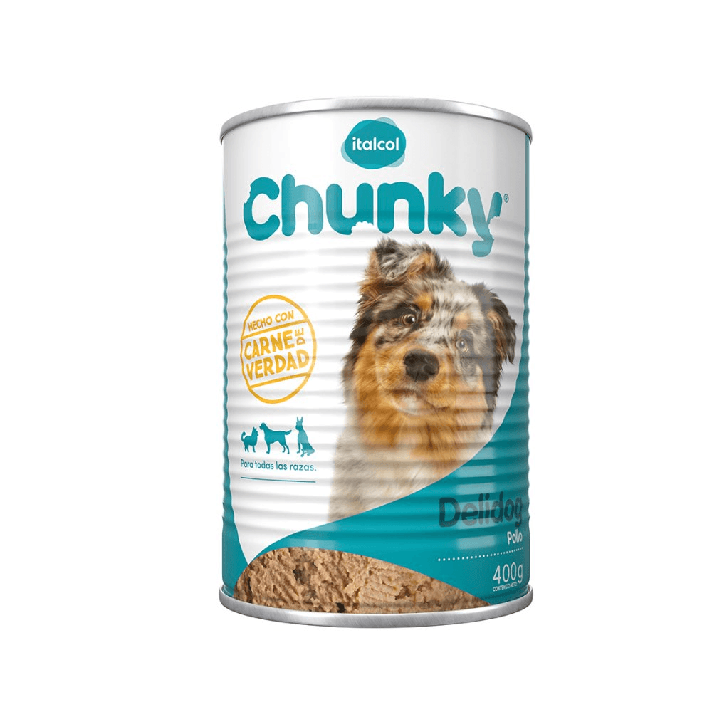 Alimento Húmedo Para Perro Chunky Delidog Pollo 400 g