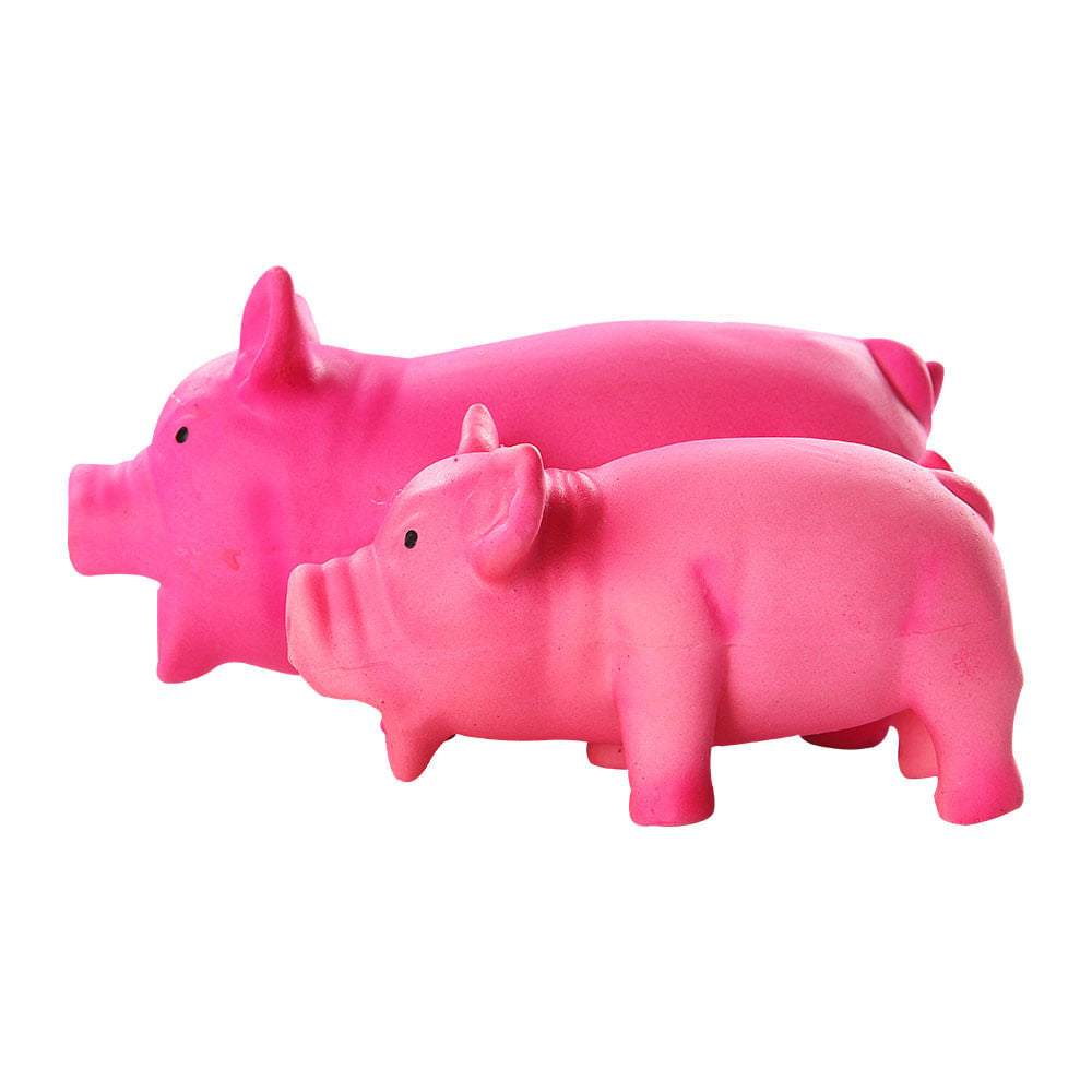 Juguete Para Perro Cerdo de látex rosa Pawise L