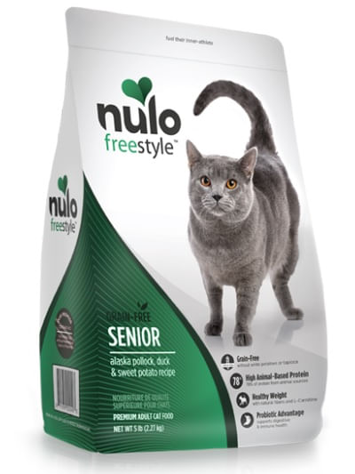 Alimento Seco Para Gato Nulo GF Senior Alaska Pollock, Duck And Sweet Potato 5 lb