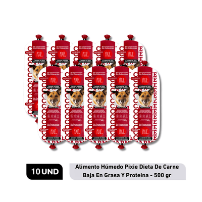 Combo Alimento Húmedo PIXIE Carne Baja en Grasa y Proteína x10 10 Un