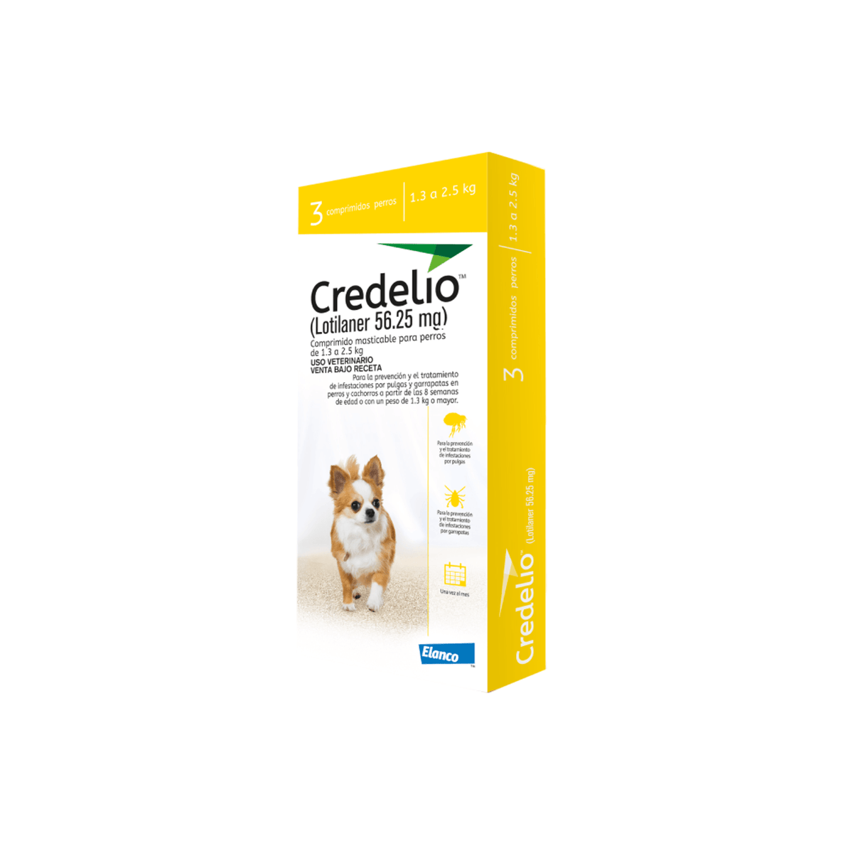 Antipulgas Y Garrapatas Para Perro Credelio 1,3 - 2,5 kg