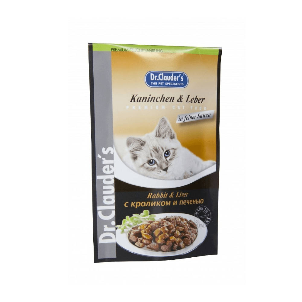 Alimento Húmedo Para Gato Dr.Clauder's Mn Cat Conejo E Hígado 100 g