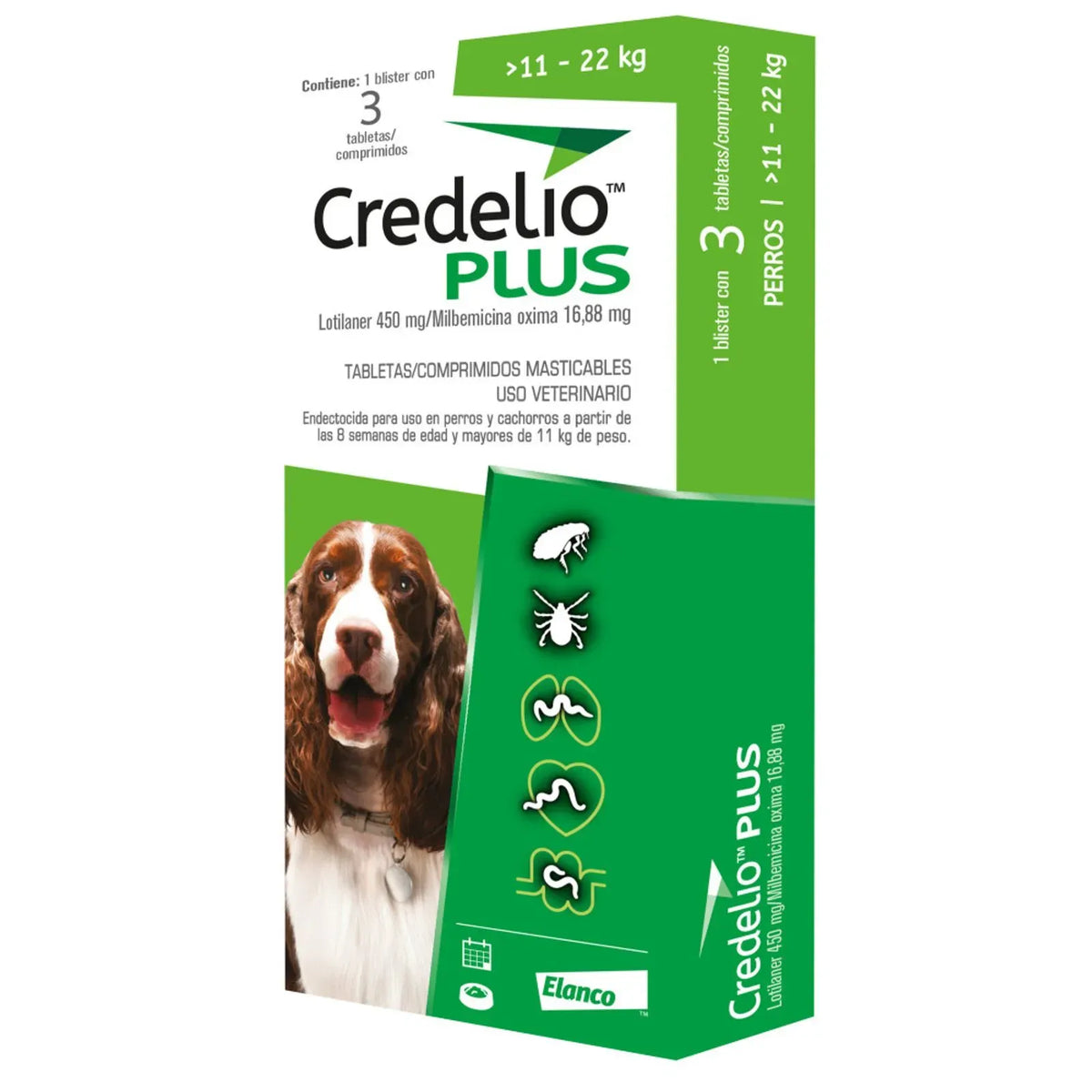 Antiparasitario Interno y Externo Para Perro Credelio Plus 11 a 22 kg