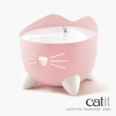 Bebedero Para Gato Hagen Catit Fuente De Agua Pixi 2.5L - Rosa Claro 2,5 L