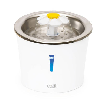 Bebedero Para Gato Hagen Catit Fuente De Agua Flores 3 L - Acero Inoxidable Único